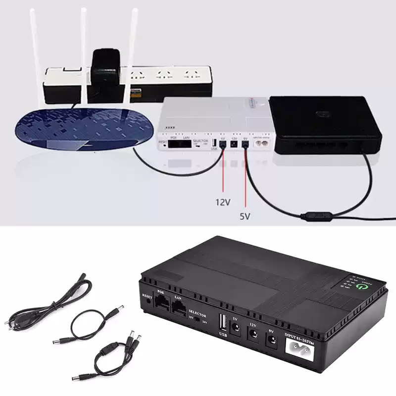 Mini UPS DC (onduleur/alimentation de secours pour équipements réseau)